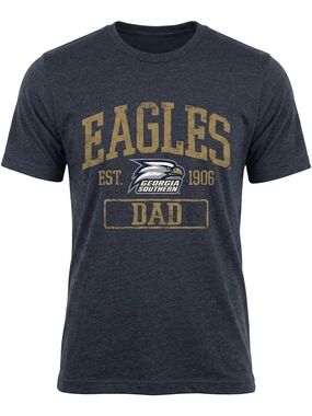 Georgia Southern Eagles Dad Graphic T-Shirt Charcoal Grey L